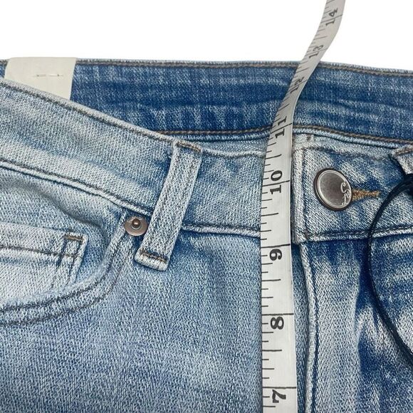 Cosmic Blue Love Sanctuary Wash Adrianne Cropped Boyfriend Jeans - Petite - Picture 6 of 8